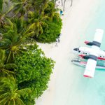 Maldive resort with De Havilland Twin Otter