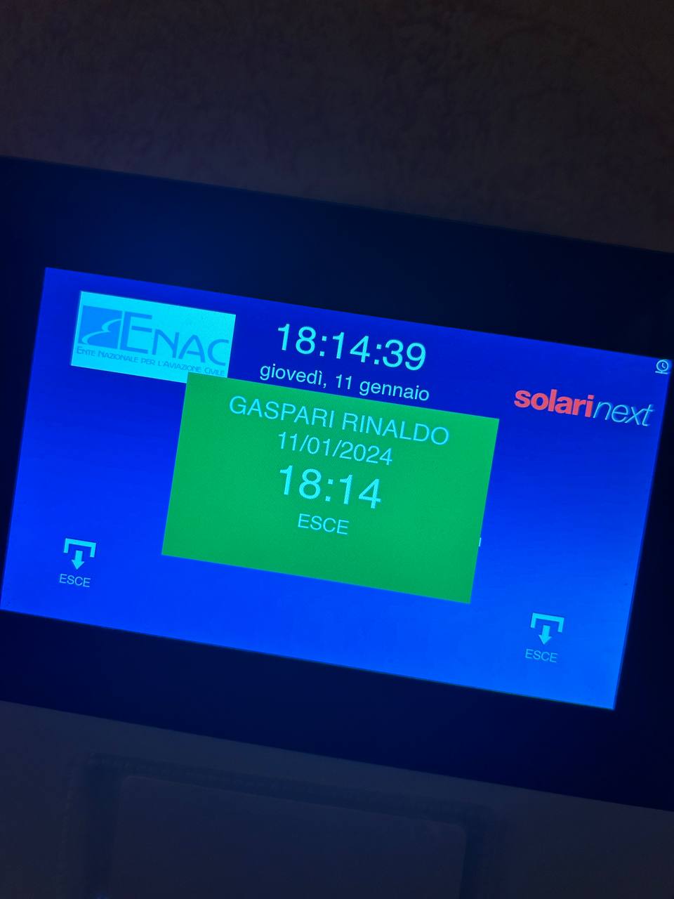 Ticket uscita da ENAC